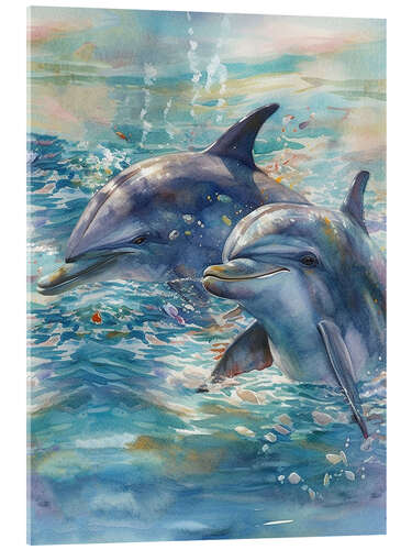 Quadro em acrílico Dolphin Fun