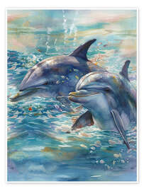 Poster Dolphin Fun - Ryley Gray