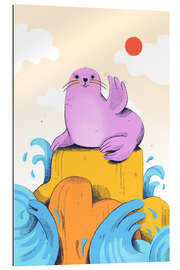 Gallery print Cute seal waving