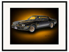 Impression artistique encadrée 1977 Trans Am