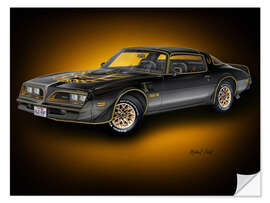 Sticker mural 1977 Trans Am