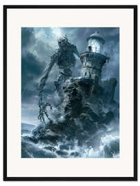 Gerahmter Kunstdruck Leuchtturm