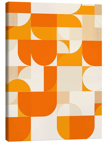 Stampa su tela Orange Bauhaus Pattern