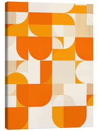 Canvas print Orange Bauhaus Pattern - Frank Daske