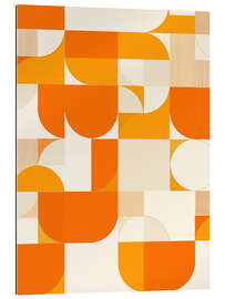 Gallery print Orange Bauhaus Pattern