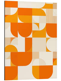 Magnettafel Oranges Bauhaus Muster