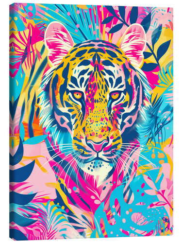 Canvas print Tiger Boho Risography