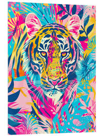 Foam board print Tiger Boho Risography