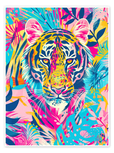 Poster Tiger Boho Risography