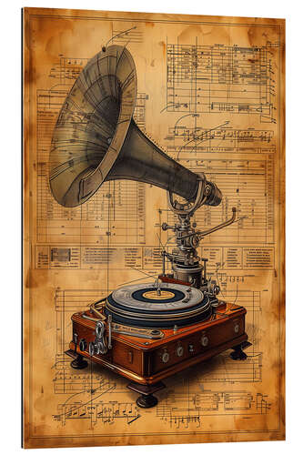 Galleritryck Vintage Gramophone