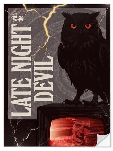 Selvklebende plakat Late Night with the Devil