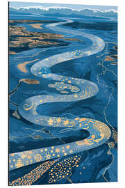 Magnettafel Abstrakter Yukon Gold Rausch