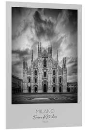 Foam board print Milan Cathedral