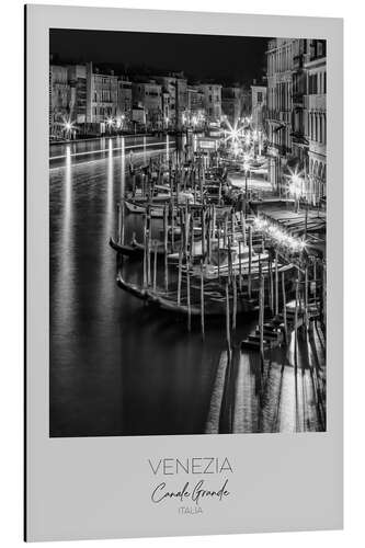 Tableau en aluminium Venice, view from the Rialto Bridge