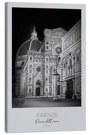 Canvas print Florence, Cathedral and Baptistery