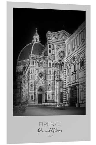 Foam board print Florence, Cathedral and Baptistery