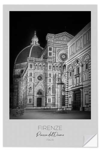 Wall sticker Florence, Cathedral and Baptistery