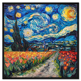 Gerahmter Kunstdruck Tulip Fields