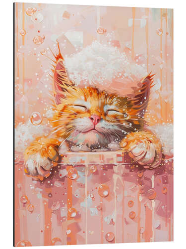 Print på aluminium Sleeping in the bathtub