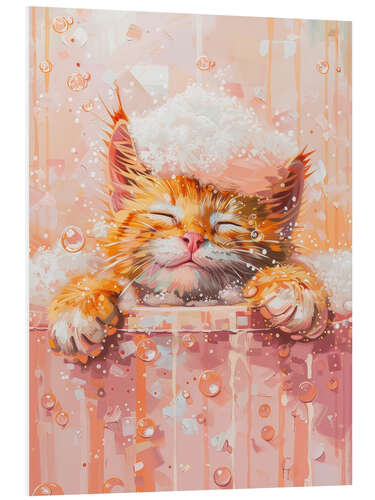 Tableau en PVC Sleeping in the bathtub