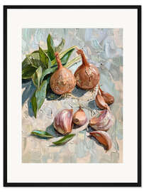 Gerahmter Kunstdruck Würzige Zwiebeln