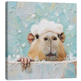 Canvas-taulu Capybara&#039;s bath time