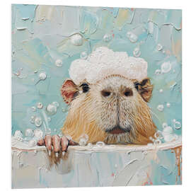 Quadro em PVC Capybara's bath time