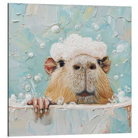 Magnettafel Capybaras Badezeit