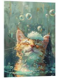 Acrylic print Happiness with bubbles