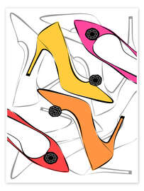 Wall print Happy Heels - Martina illustration