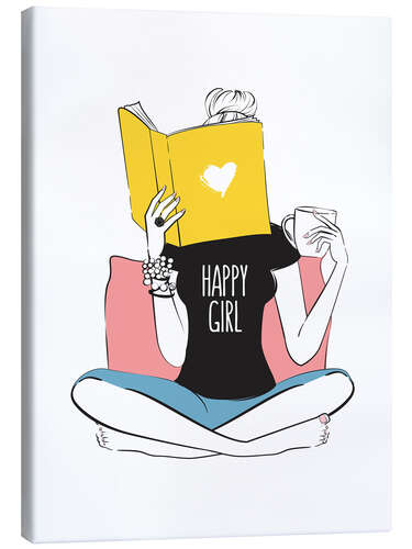 Canvas print Happy Reader