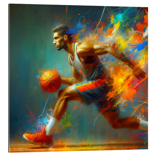 Gallery print Basketball player in watercolour II