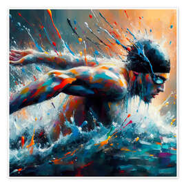 Poster Swimming athlete I