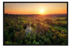 Gerahmter Kunstdruck Klusfelsen im Harz