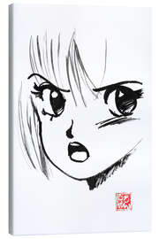 Tableau sur toile 80&#039;s manga face - Péchane