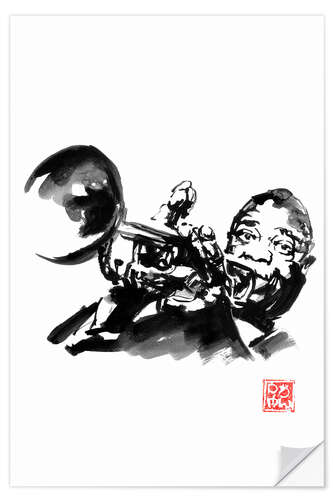 Muursticker Louis Armstrong