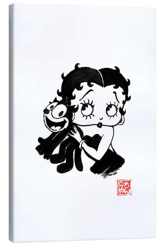 Leinwandbild Betty Boop und Felix the Cat