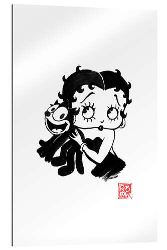 Quadro em plexi-alumínio Betty Boop and Felix the Cat