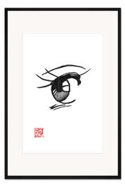 Gerahmter Kunstdruck Manga-Auge I