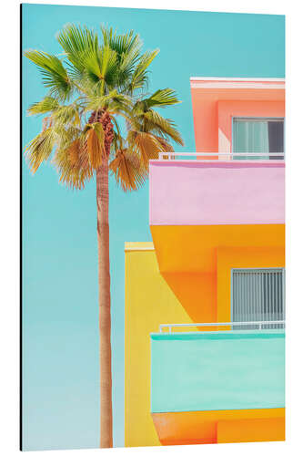 Stampa su alluminio California Dreaming - Pastel Venice