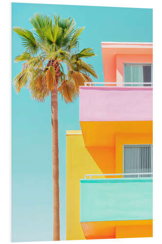 Hartschaumbild California Dreaming - Pastel Venice