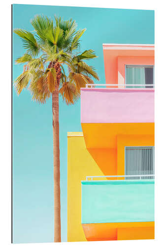 Tableau en plexi-alu California Dreaming - Pastel Venice