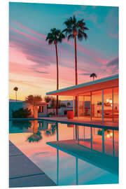 PVC print California Dreaming - Sunset House Pool