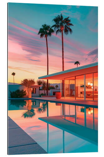 Gallery Print California Dreaming - Sunset House Pool