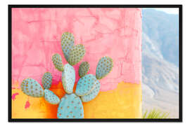 Gerahmter Kunstdruck California Dreaming - Cactus Colourwall