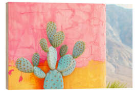 Obraz na drewnie California Dreaming - Cactus Colourwall - Philippe HUGONNARD