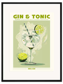 Gerahmter Kunstdruck Gin and Tonic, India 1810