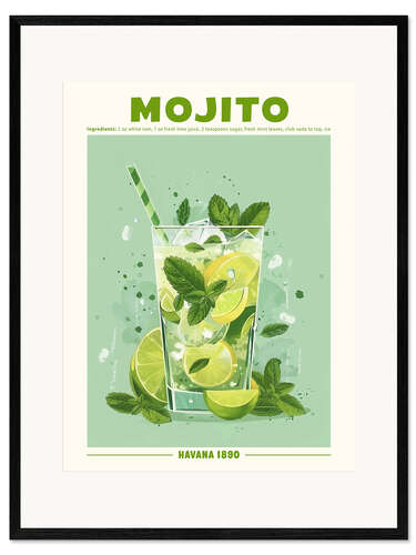 Framed art print Mojito, Havana 1890