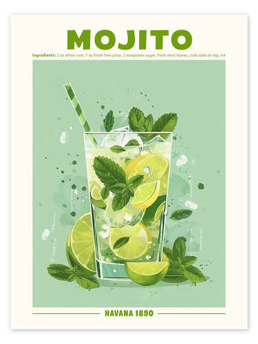 Póster Mojito, Havana 1890