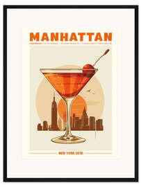 Gerahmter Kunstdruck Manhattan, New York 1876